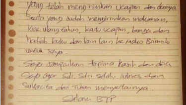 Surat Ahok dari Mako Brimob