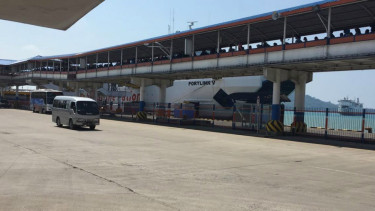 Suasana arus balik di Pelabuhan Merak
