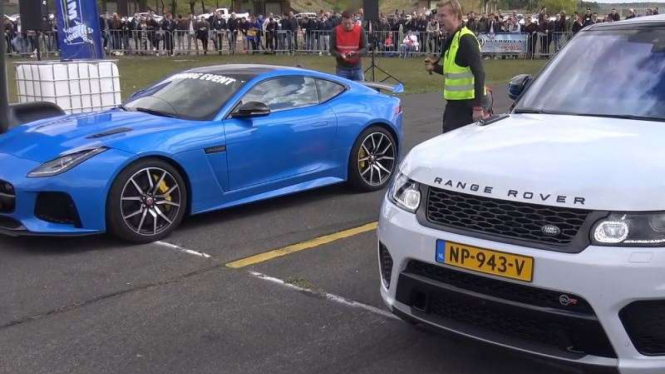 Jaguar F Type SVR vs Range Rover Sport SVR.