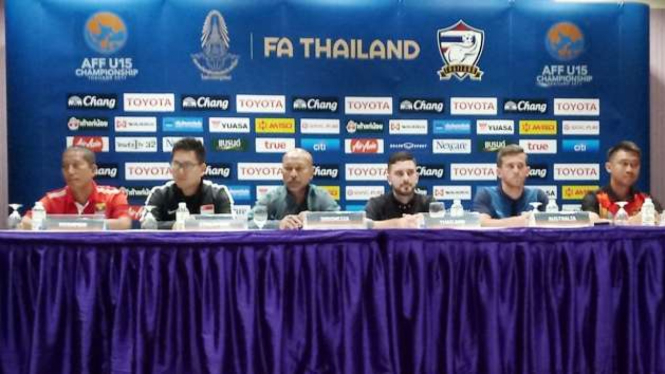 Suasana konferensi pers jelang laga AFF U-15 Championship 2017