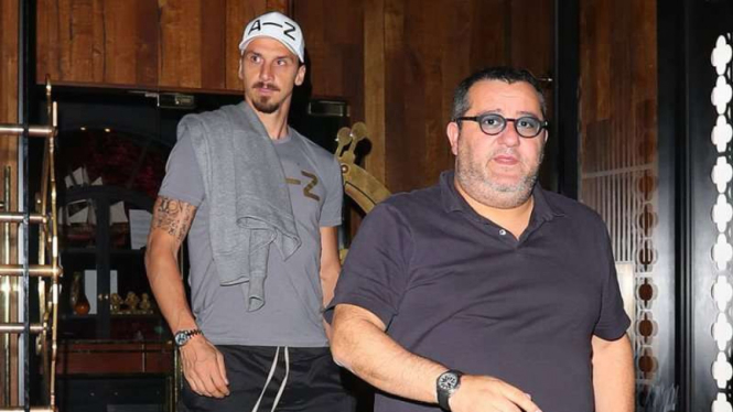 Zlatan Ibrahimovic dan Mino Raiola