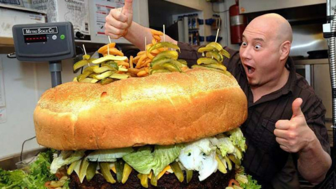 Burger terbesar.