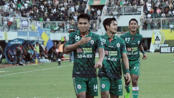 Para pemain PSS Sleman di musim 2017.