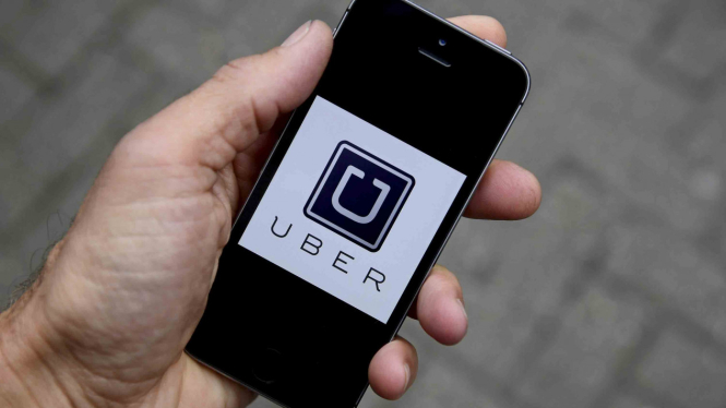 Aplikasi transportasi online Uber.