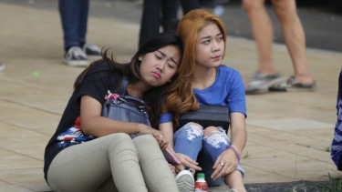 Bobotoh wanita di laga Persib Bandung vs Persija Jakarta