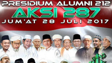 Poster Aksi 287 tolak Perppu Ormas beberapa waktu lalu. (Foto ilustrasi).