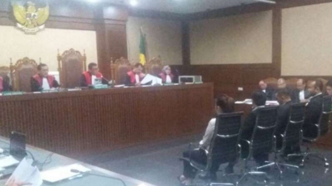 Suasana sidang kasus Patrialis Akbar di Pengadilan Tipikor, Senin, 24 Juli 2017.