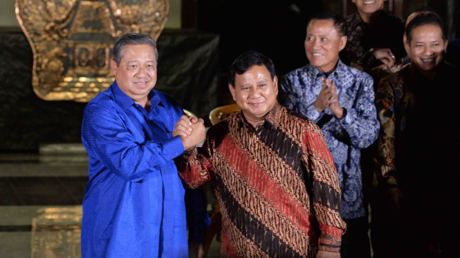 Pertemuan SBY dan Prabowo Subianto di Cikeas, beberapa waktu lalu.