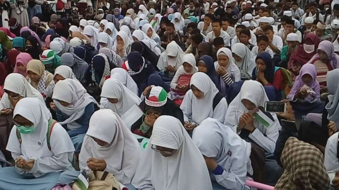 Ratusan pelajar turun ke jalan protes kecam Israel