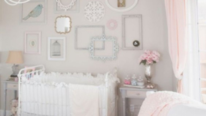 Desain kamar bayi bergaya shabby chic