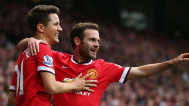 Gelandang Manchester United, Ander Herrera dan Juan Mata