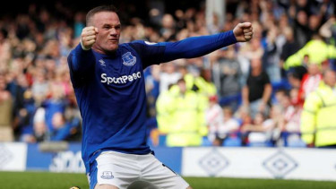 Penyerang Everton, Wayne Rooney.
