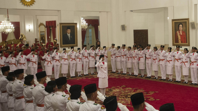 (Foto Ilustrasi) Pengukuhan Paskibraka 2017