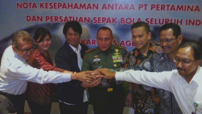 MoU antara Pertamina dengan PSSI