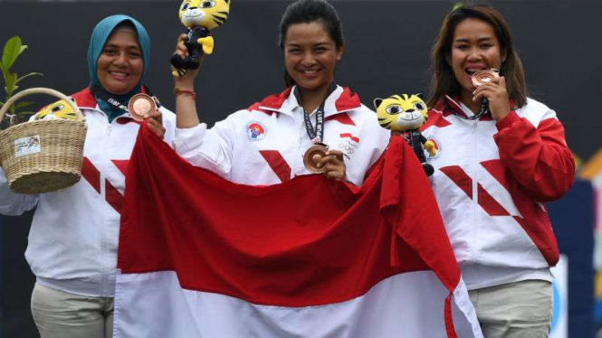 Tim panahan beregu putri sabet medali perunggu SEA Games