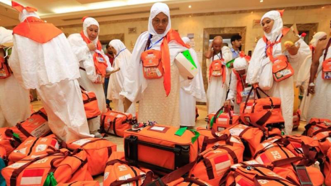 Jemaah haji Indonesia di Mekah, Arab Saudi.