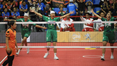 Tim sepak takraw putri Indonesia di SEA Games 2017