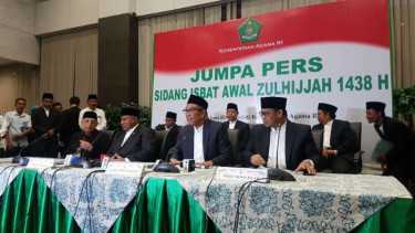 Jumpa pers sidang isbat awal Dzulhijjah 1438 H