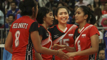 Atlet voli putri Indonesia.
