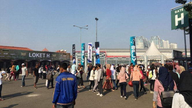 Fans padati JIExpo Kemayoran untuk Music Bank Jakarta 2017