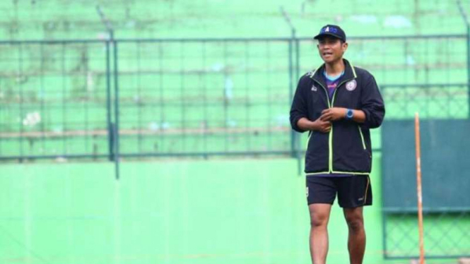 Pelatih Arema FC, Joko Susilo. (VIVA.co.id / Lucky Aditya)