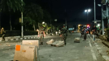 Suasana pasca pembubaran massa di LBH Jakarta