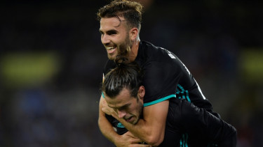 Bintang Real Madrid, Gareth Bale (bawah).