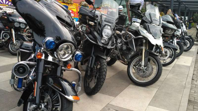 Deretan motor moge Harley Davidson. (Ilustrasi).