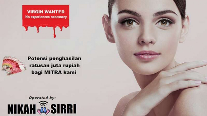 Tampilan halaman depan situs nikahsirri.com.