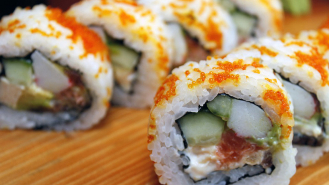 Sushi California Rolls.