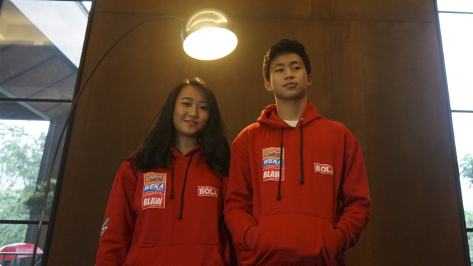 Pebalap muda Indonesia Kezia dan Keanon Santoso