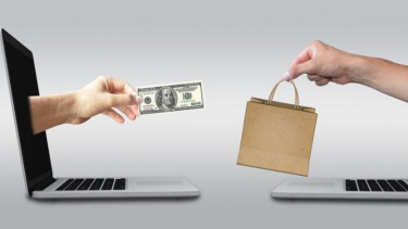 Ilustrasi belanja online.