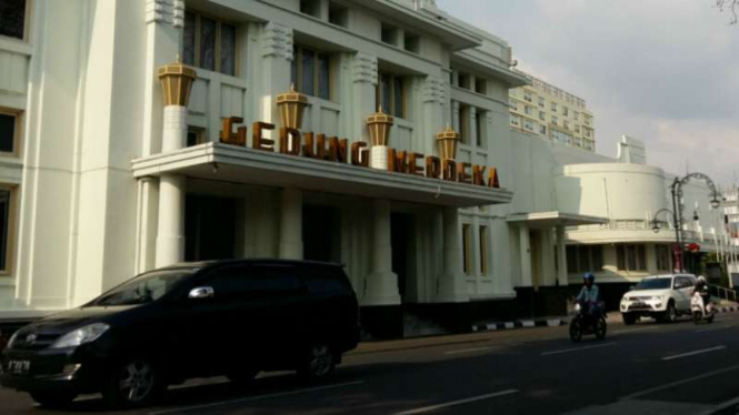 Gedung Merdeka di Bandung, Jawa barat, pada tahun 2017.