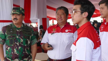 Adik Vidi Aldiano, Vadi Akbar di persiapan HUT TNI beberapa waktu lalu.