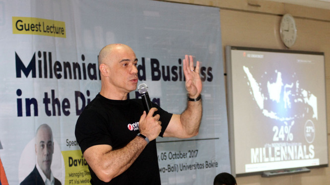 Managing Director PT Visi Media Asia Tbk atau VIVA, David Burke