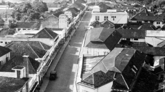 Jalan Braga di Bandung, Jawa Barat, pada tahun 1947.