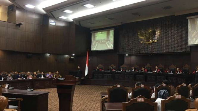 Suasana sidang di Mahkamah Konstitusi.