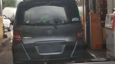 Mobil Freed yang membawa kabur e-toll milik suami Runny.
