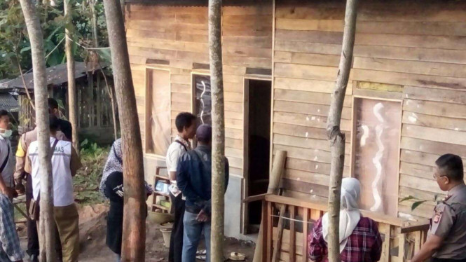 Rumah Ibu yang diduga bunuh bayinya sendiri.