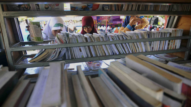 Ilustrasi perpustakaan.