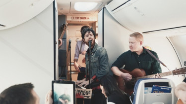 Konser di dalam pesawat Southwest Airlines