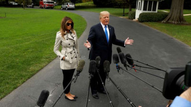 Presiden AS Donald Trump dan Melania Trump