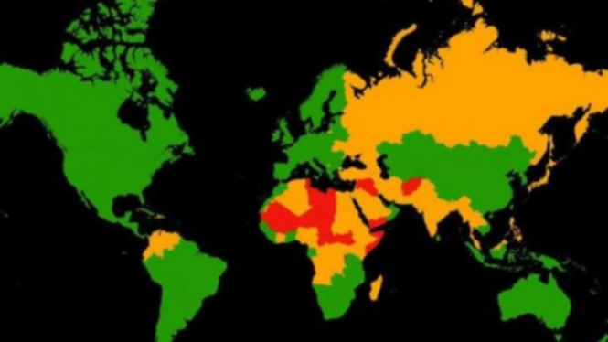 Peta yang dirilis oleh UK Foreign and Commonwealth Office (FCO)