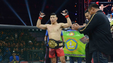 Juara kelas welter One Pride, Rudy Gunawan alias Ahong.