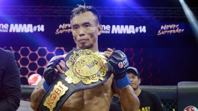 Eks juara kelas terbang One Pride MMA, Rudy Agustian.