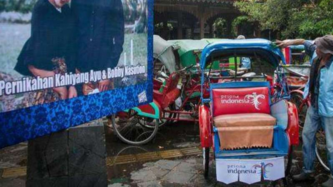 Becak-becak di Kota Solo beberapa waktu lalu. (Ilustrasi)