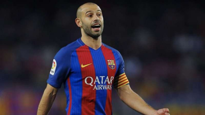 Javier Mascherano saat berseragam Barcelona.