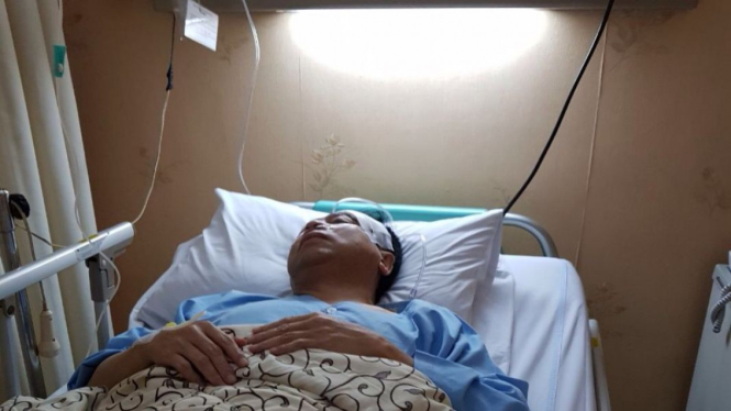Ketua DPR Setya Novanto saat dirawat di RS Permata Hijau.