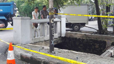 Lokasi kecelakaan Ketua DPR Setya Novanto usai menabrak sebuah tiang lampu.