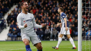 Gelandang serang Chelsea, Eden Hazard.
